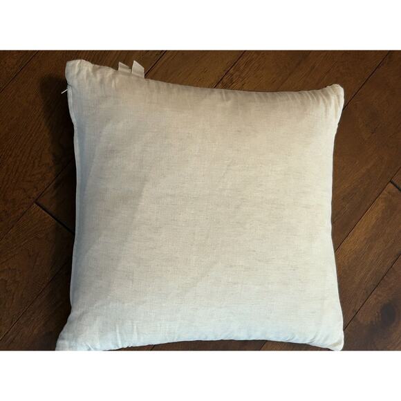 Hand Crafted Crewel Embriodery Pillow Feather Filled Zipper Yellow Pink Flowers - Picture 2 of 5